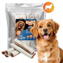 UNIQ PETS PRZYSMAKI DLA PSA RAWHIDE 500g burrito nadziewane jagnięciną