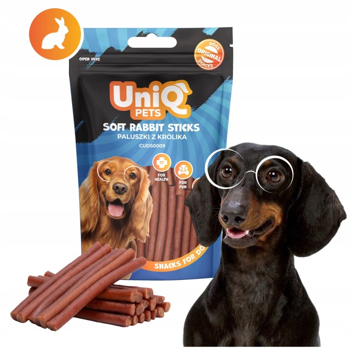 Paluszki z królika dla psa 250g Uniq Pets