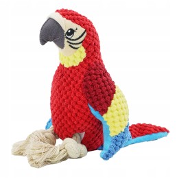 UNIQ PETS zabawka dla psa duża papuga z węzłami i piszczałką 16x10x30cm