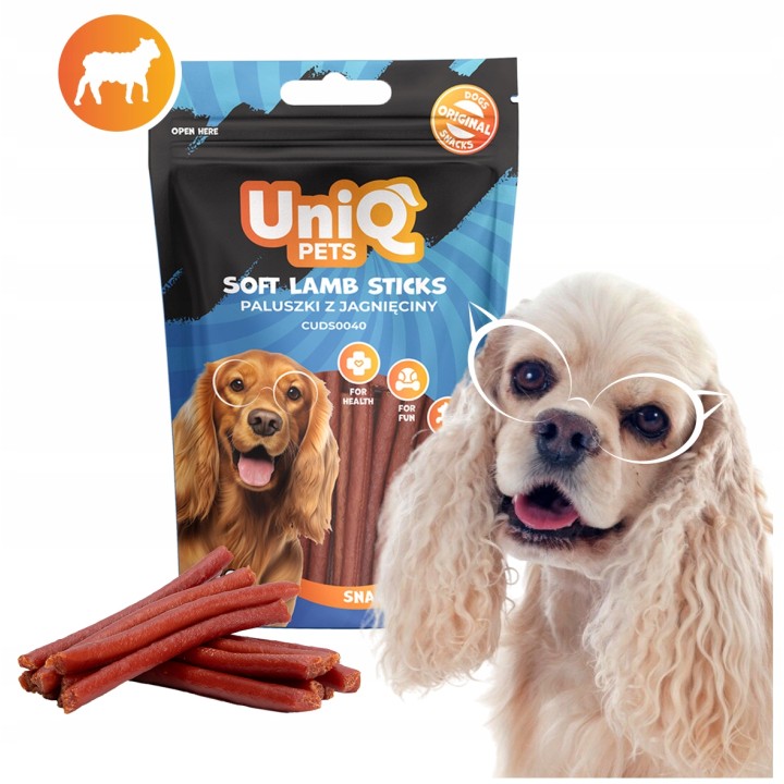 Paluszki dla psa z jagnięciny 250g Uniq Pets
