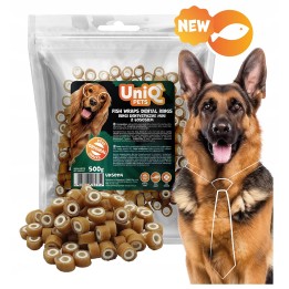 UNIQ PETS PRZYSMAKI DLA PSA CHEWY 500g ringi dental z łososiem