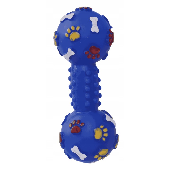 UNIQ PETS Zabawka dla psa SQUEAKIES hantel w łapki z piszczałką