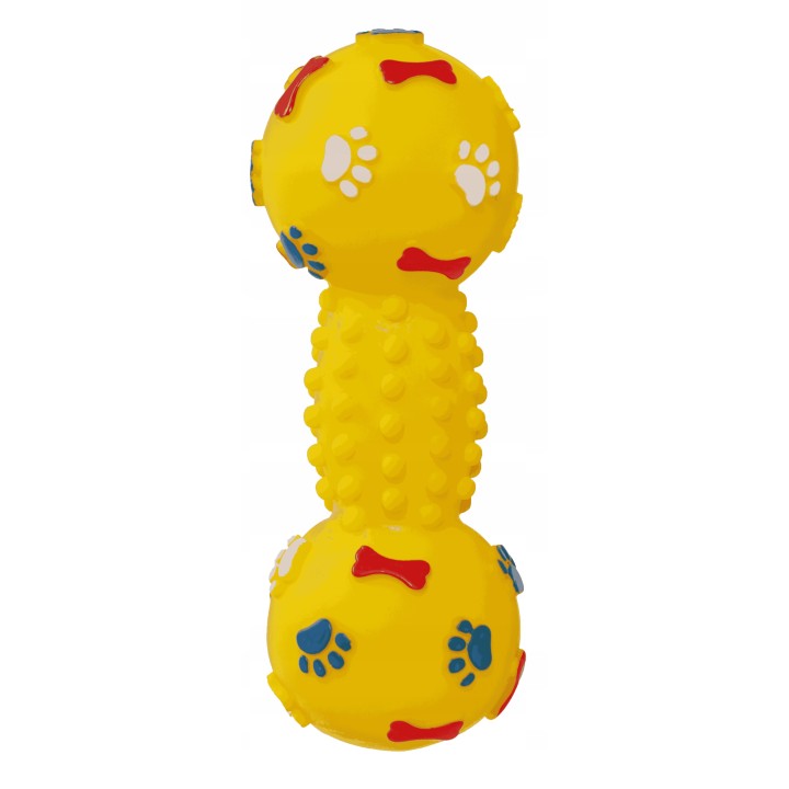 UNIQ PETS Zabawka dla psa SQUEAKIES hantel w łapki z piszczałką