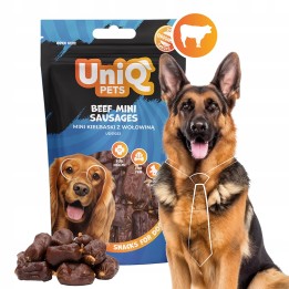 UNIQ PETS PRZYSMAKI DLA PSA WAGGI 80g mini kiełbaski z wołowiną