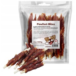 PAWFECT BITES piers z kaczki filet na patyku przysmak przekąska treserki naturalne 500g