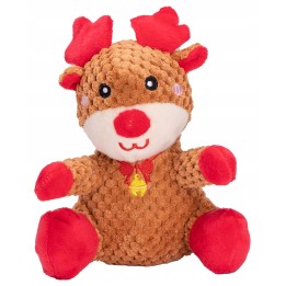 UNIQ PETS PLUSZOWA ZABAWKA DLA PSA SQUEAKIES Przytulanka z czerwonym nosem z piszczałką 16x13x20cm