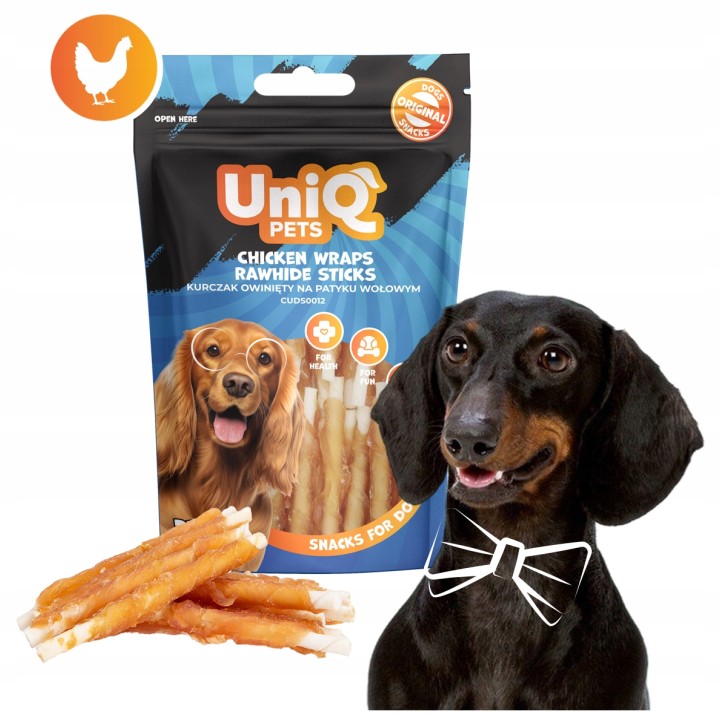 Pałeczki dla psa kurczak z wołowiną 250g Uniq Pets