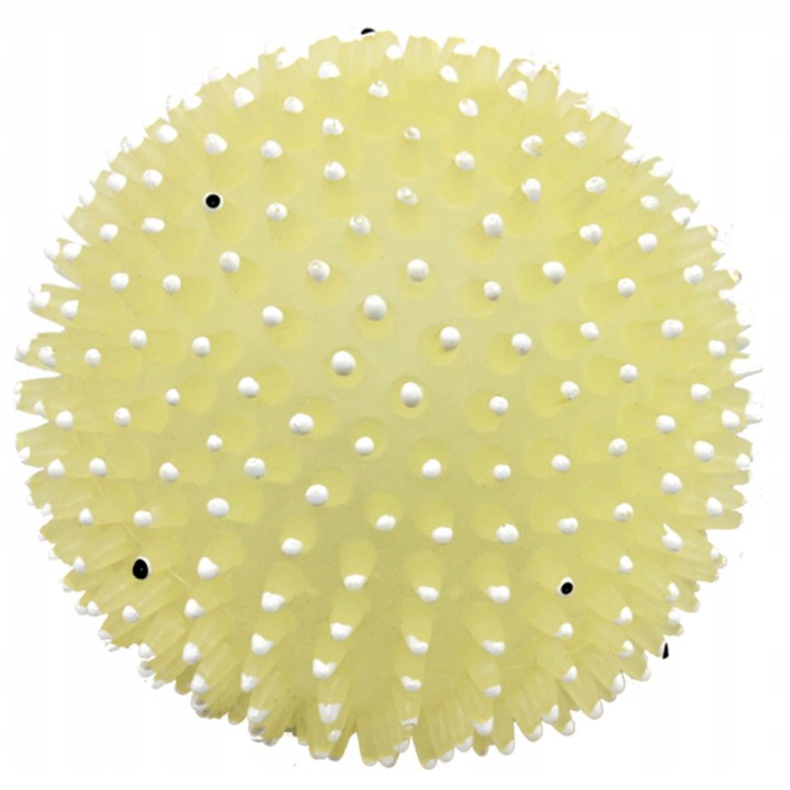 UNIQ PETS zabawka dla psa winylowa piłka z kolcami fluorescencyjna 9cm