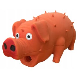 UNIQ PETS LATEKSOWE ZABAWKA DLA PSA SQUEAKIES świnia z piszczałką pomarańczowa 21cm