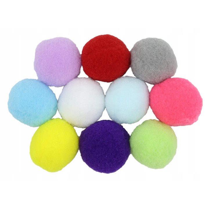 UNIQ PETS ZABAWKA DLA KOTA PUFFIES zestaw 10 pluszowych piłeczek 3cm