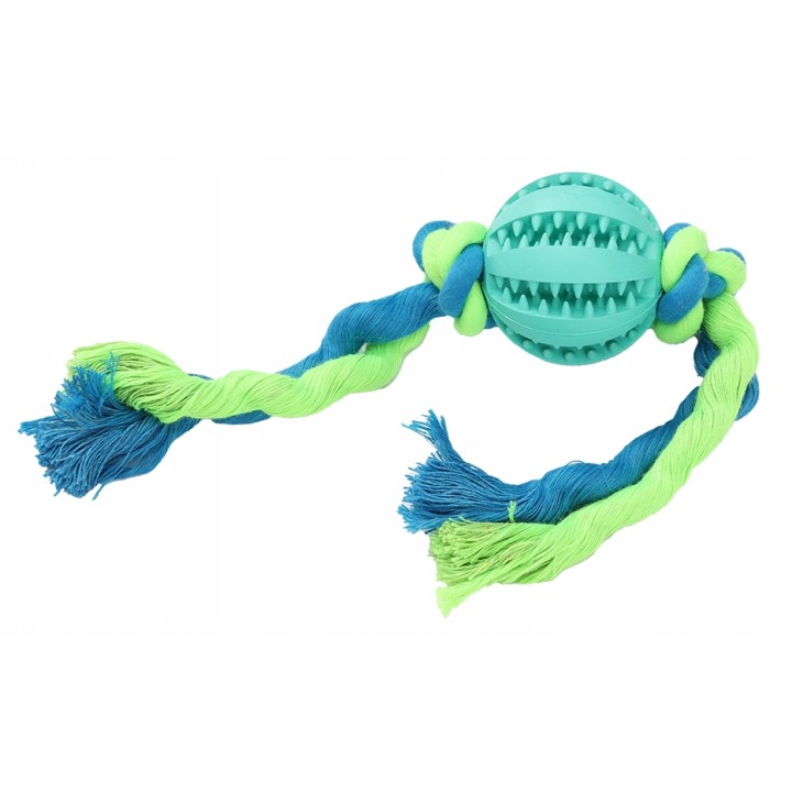 UNIQ PETS ZABAWKA DLA PSA ROPY piłka dental na szurku o zapachu mięty 22cm