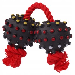 UNIQ PETS ZABAWKA DLA PSA ROPY piłki z kolcami na sznurku 35cm