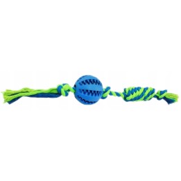 UNIQ PETS ZABAWKA DLA PSA ROPY piłka dental na sznurku z wiązaniem o zapachu mięty 40cm