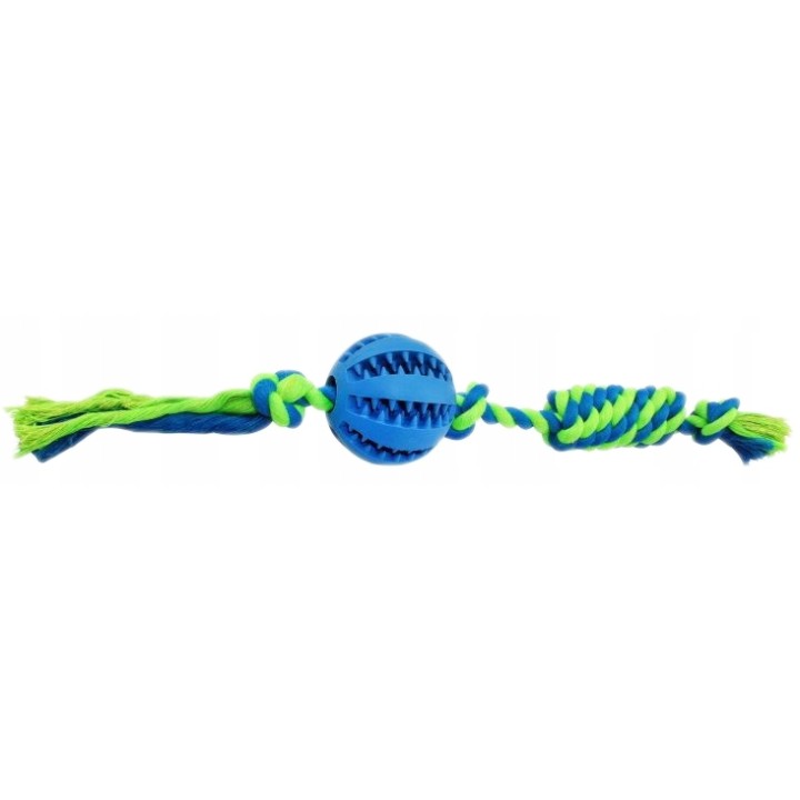 UNIQ PETS ZABAWKA DLA PSA ROPY piłka dental na sznurku z wiązaniem o zapachu mięty 40cm