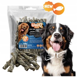 UNIQ PETS PRZYSMAKI DLA PSA VEGGIE & SEA 500g twistery rybiej skóry