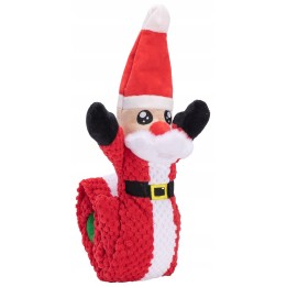 UNIQ PETS PLUSZOWA ZABAWKA DLA PSA SNIFFIES Zwijany Święty Mikołaj z piszczałką 69x17x4cm