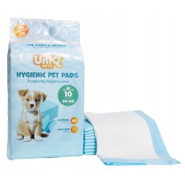 UNIQ PETS PODKŁADY HIGIENICZNE FRESHPAD kolorowe opakowanie niebieskie zapach trawy 60x60cm, 40g, 10 szt.