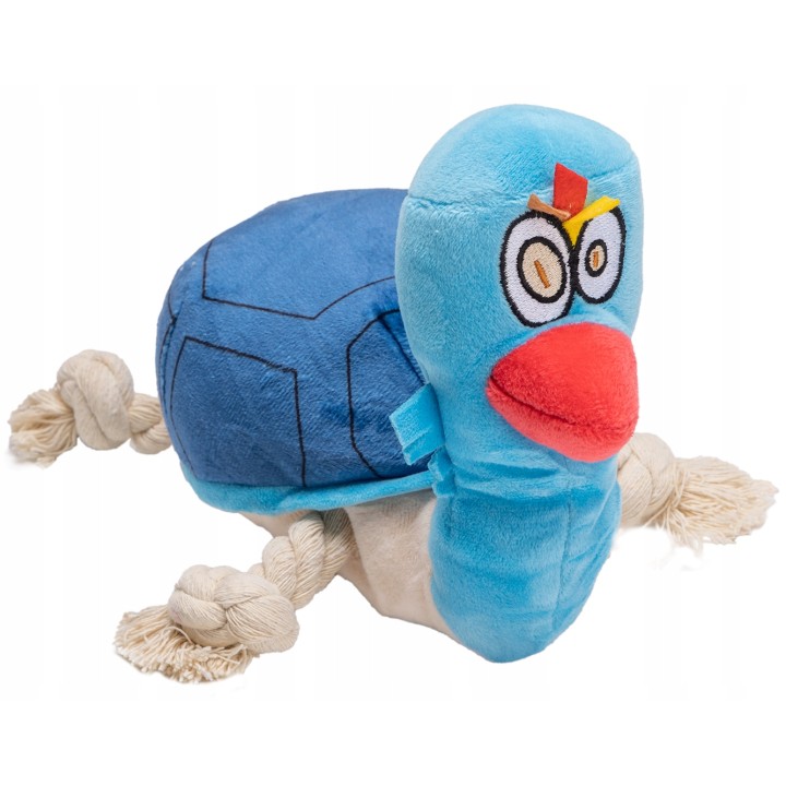 UNIQ PETS ZABAWKA SQUEAKIES Niebieski kogut do przeciągania z piszczałką 22×14,5×18cm