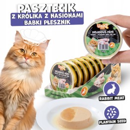 UNIQ PETS KARMA MOKRA DLA KOTA DELICIOUS Pâté 30 g x 8 szt. tacek. pasztecik wołowy z babką płesznik