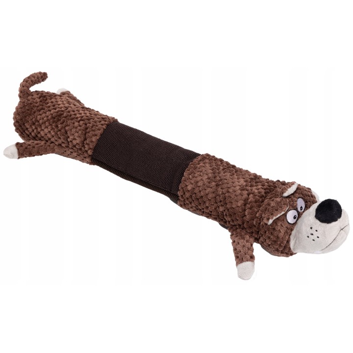 UNIQ PETS ZABAWKA SQUEAKIES Szarpak w kształcie psa z piszczałką 52×17,5×8cm