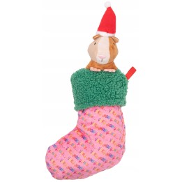 UNIQ PETS PLUSZOWA ZABAWKA DLA PSA SQUEAKIES Świnka morska w skarpecie z piszczałką 31x14,9x6,4cm