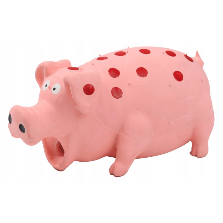 UNIQ PETS Lateksowa zabawka dla psa SQUEAKIES świnka z piszczałką 18 cm