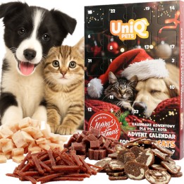 UNIQ PETS MIX PRZYSMAKÓW TREATMAS TIME 100g kalendarz adwentowy wersja limitowana dla psa i kota