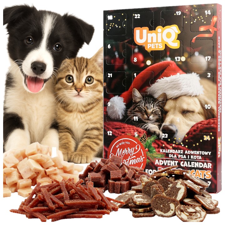 UNIQ PETS MIX PRZYSMAKÓW TREATMAS TIME 100g kalendarz adwentowy wersja limitowana dla psa i kota