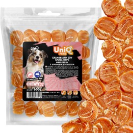 Smaczki dla psa łosoś dorsz naturalne przysmaki dla psa 500g Uniq Pets