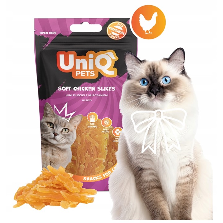 UNIQ PETS PRZYSMAKI DLA KOTA MIMI 50g mini fileciki z kurczakiem