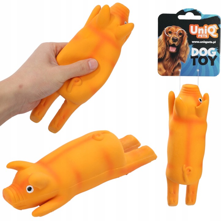 UNIQ PETS ZABAWKA DLA PSA SQUEAKIES świnka z piszczałką 23cm