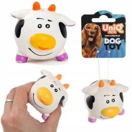UNIQ PETS ZABAWKA DLA PSA SQUEAKIES piłka krowa z piszczałką 6cm