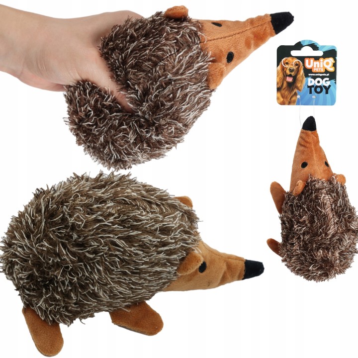 UNIQ PET zabawka pluszowa dla psa jeż zabawka z piszczałką 20x13cm