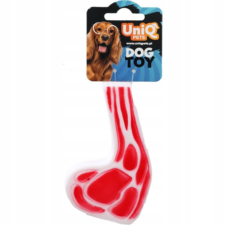 UNIQ PETS zabawka dla psa winylowy stek piszczałką 14cm