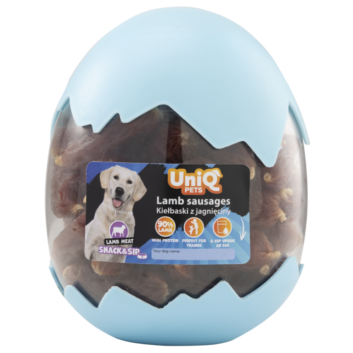 UNIQ PETS DOG SNACK&SIP SNIFFY 400g pod kiełbaski z jagnięciny