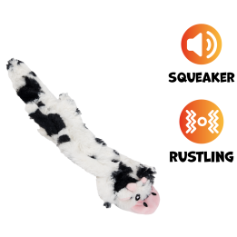UNIQ PETS PLUSZOWA ZABAWKA DLA PSA SQUEAKIES średnia krowa z piszczałką 45x10cm