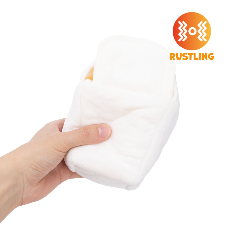 UNIQ PETS PLUSZOWA ZABAWKA DLA PSA SNIFFIES szeleszczące pudełko z makaronem, 14,5x11×11,5 cm