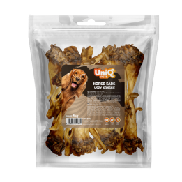 Naturalne przysmaki dla psa uszy końskie 1kg UNIQ PETS