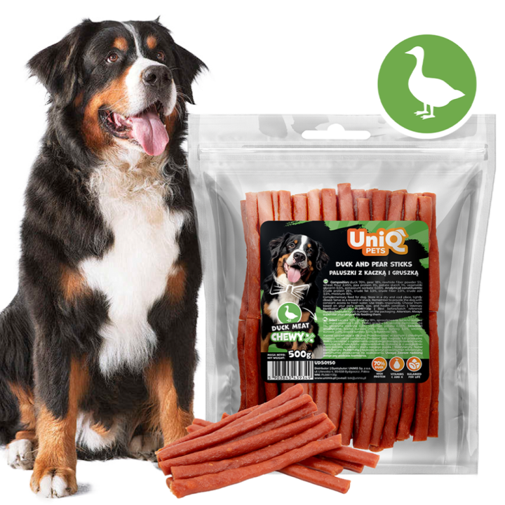 UNIQ PETS PRZYSMAKI DLA PSA DUO 500g paluszki z kaczką i gruszką