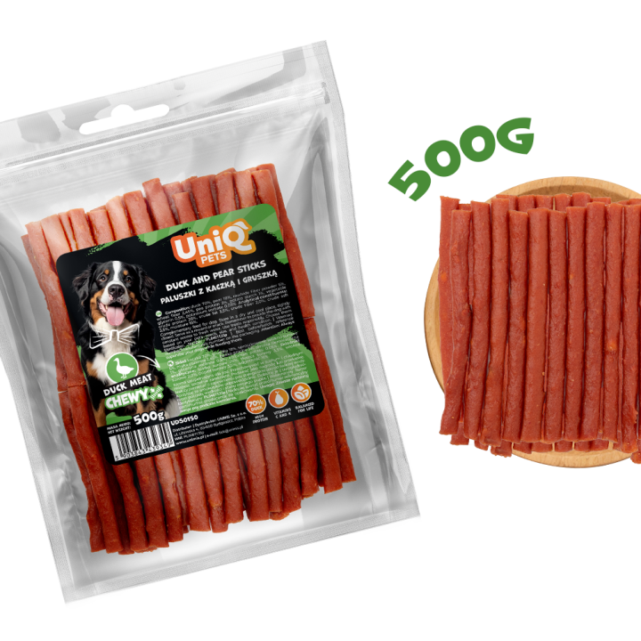 UNIQ PETS PRZYSMAKI DLA PSA DUO 500g paluszki z kaczką i gruszką
