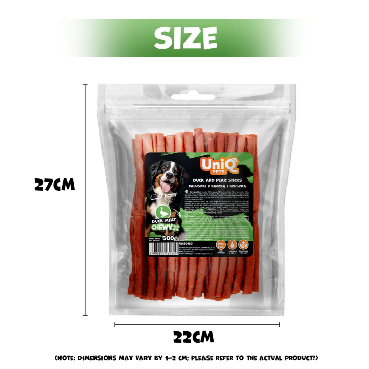 UNIQ PETS PRZYSMAKI DLA PSA DUO 500g paluszki z kaczką i gruszką
