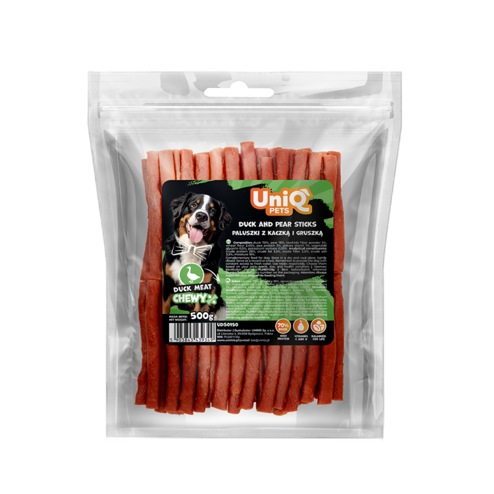 UNIQ PETS PRZYSMAKI DLA PSA DUO 500g paluszki z kaczką i gruszką