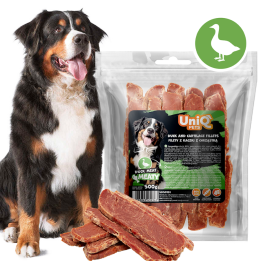 UNIQ PETS PRZYSMAKI DLA PSA MEATY 500g filety z kaczki z chrząstką