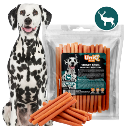 UNIQ PETS PRZYSMAKI DLA PSA MEATY 500g paluszki z dziczyzny