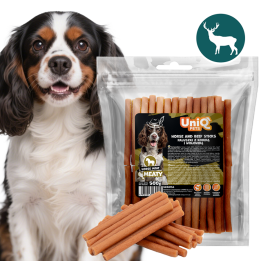 UNIQ PETS PRZYSMAKI DLA PSA MEATY 500g paluszki z konina i wołowiną