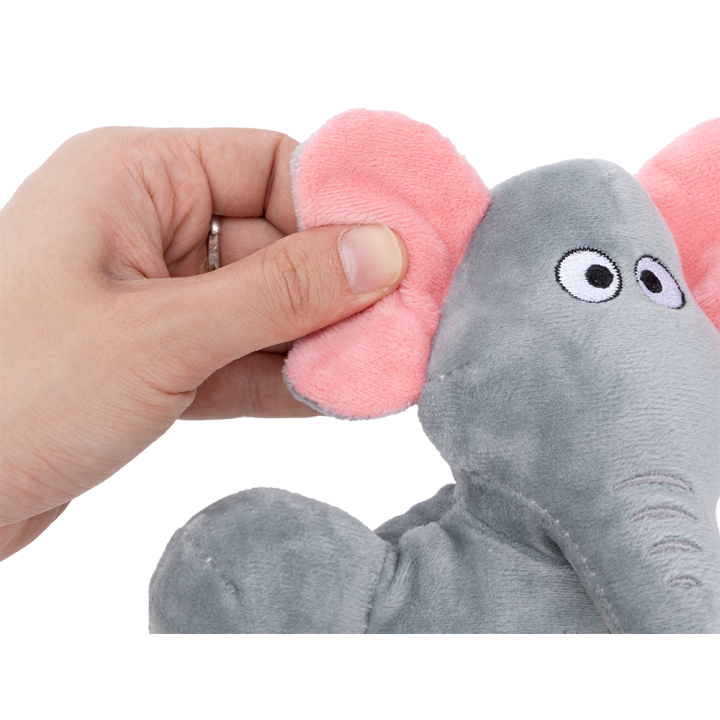 UNIQ PETS PLUSZOWA ZABAWKA DLA PSA SQUEAKIES słoń z umięśnionym brzuchem i piszczałką, 34×21×8 cm