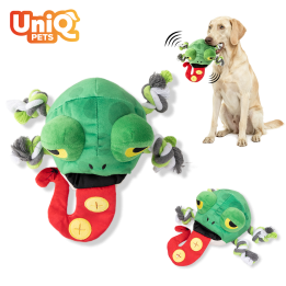 UNIQ PETS PLUSZOWA ZABAWKA DLA PSA SNIFFIES śpiąca żabka z piszczałką, 24×13,5×12 cm
