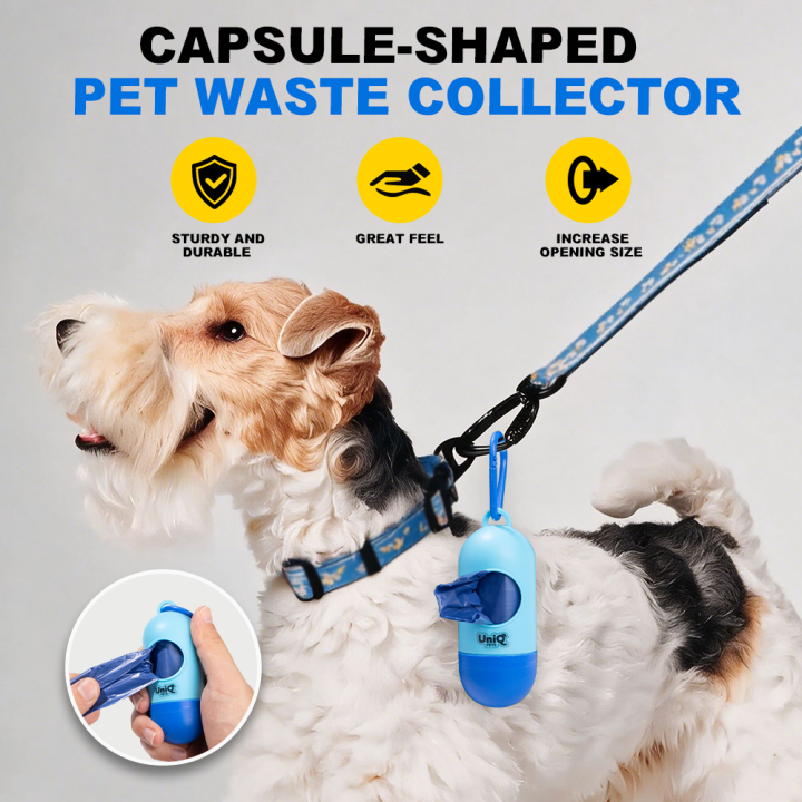 UNIQ PETS PET AKCESORIA DLA ZWIERZĄT EASYCLEAN dyspenser do woreczków na odchody z okrągłym otworem, niebieski, 9×4 cm