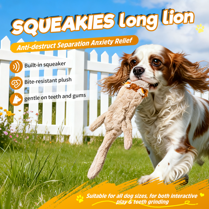 UNIQ PETS Pluszowa zabawka dla dużego psa lew z piszczałką 55cm