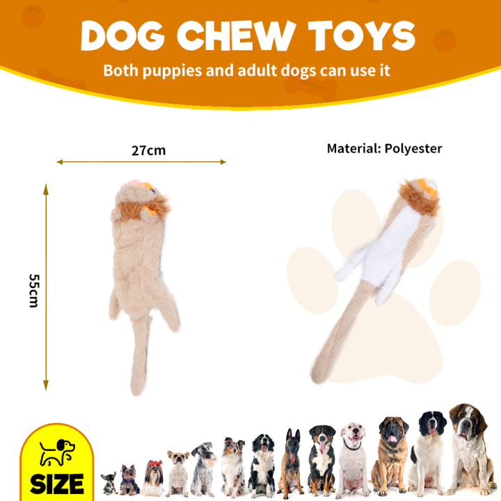 UNIQ PETS Pluszowa zabawka dla dużego psa lew z piszczałką 55cm